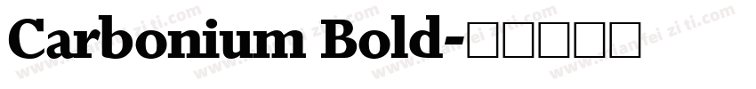 Carbonium Bold字体转换